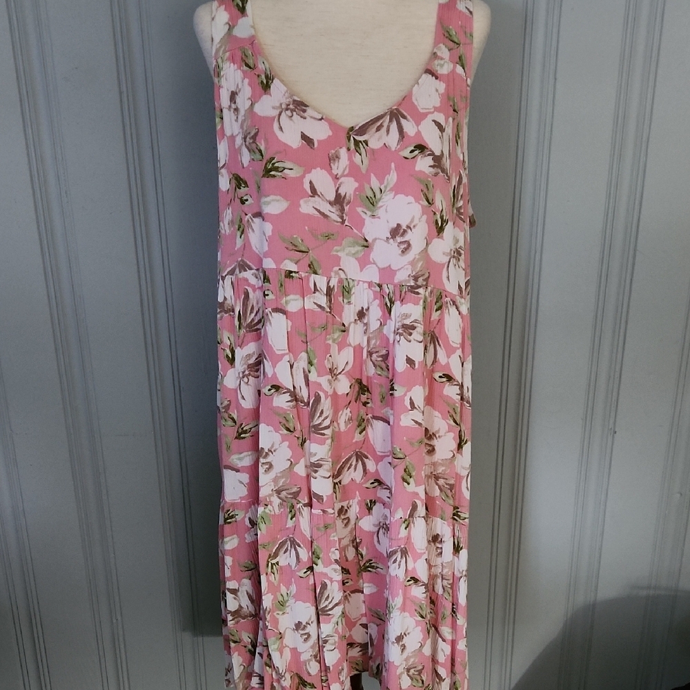 SALE! Ces Femme Pink Floral Midi Dress